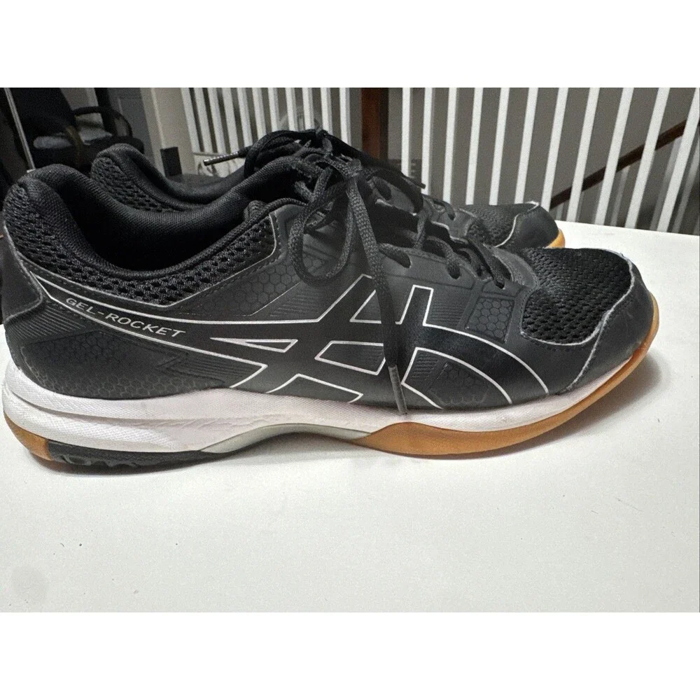Asics Mens Gel Rocket Black Volleyball/Running Shoes Sneakers Size 11.5